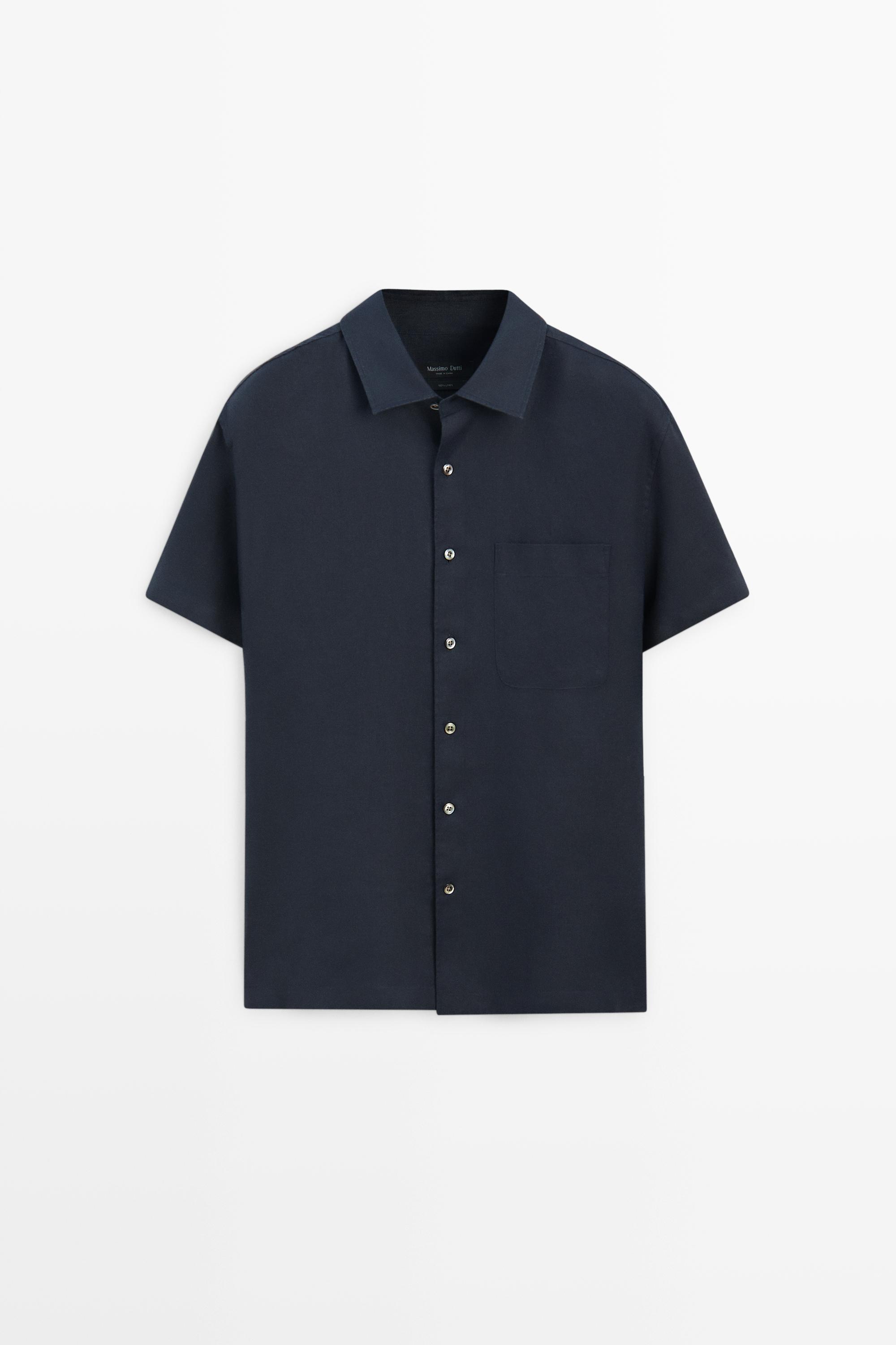 100% linen short sleeve shirt